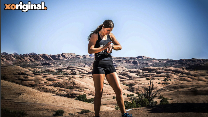 Certified Fitness Instructor Natali Zollinger in the desert for a workout